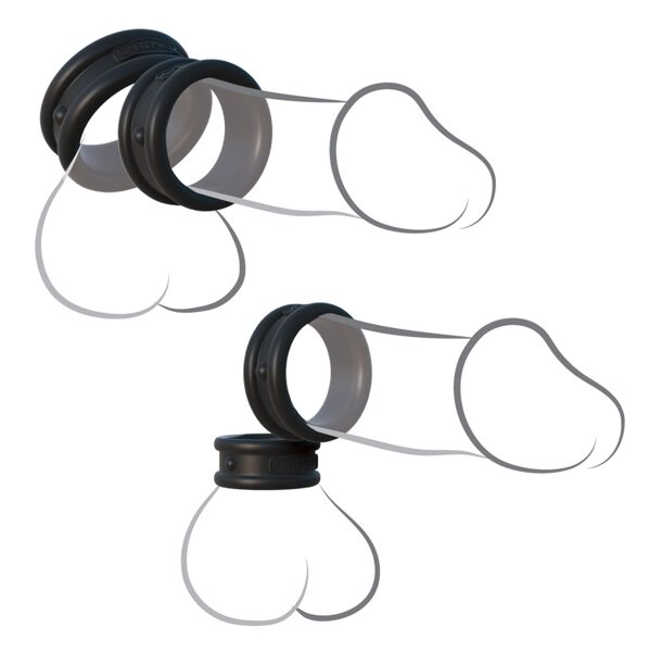 Silicone 3-Ring Stamina Set