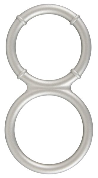 Silikona Gredzens Metallic Silicone cock and ball ring