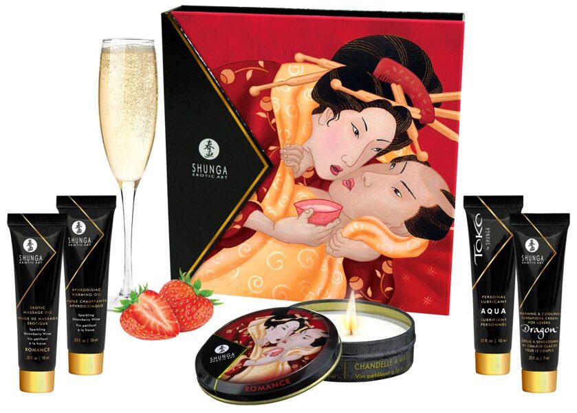 Komplekts Zemeņu prosecco Shunga Geisha